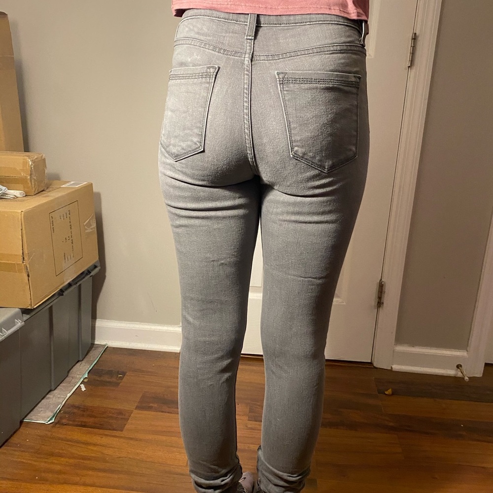 Grey High Rise Flying Monkey Jeans
